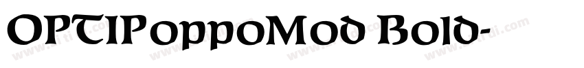 OPTIPoppoMod Bold字体转换